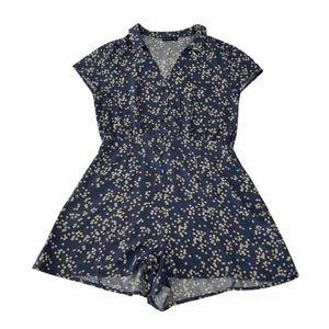 Cotton On‎ Slate Blue and Yellow Floral Romper